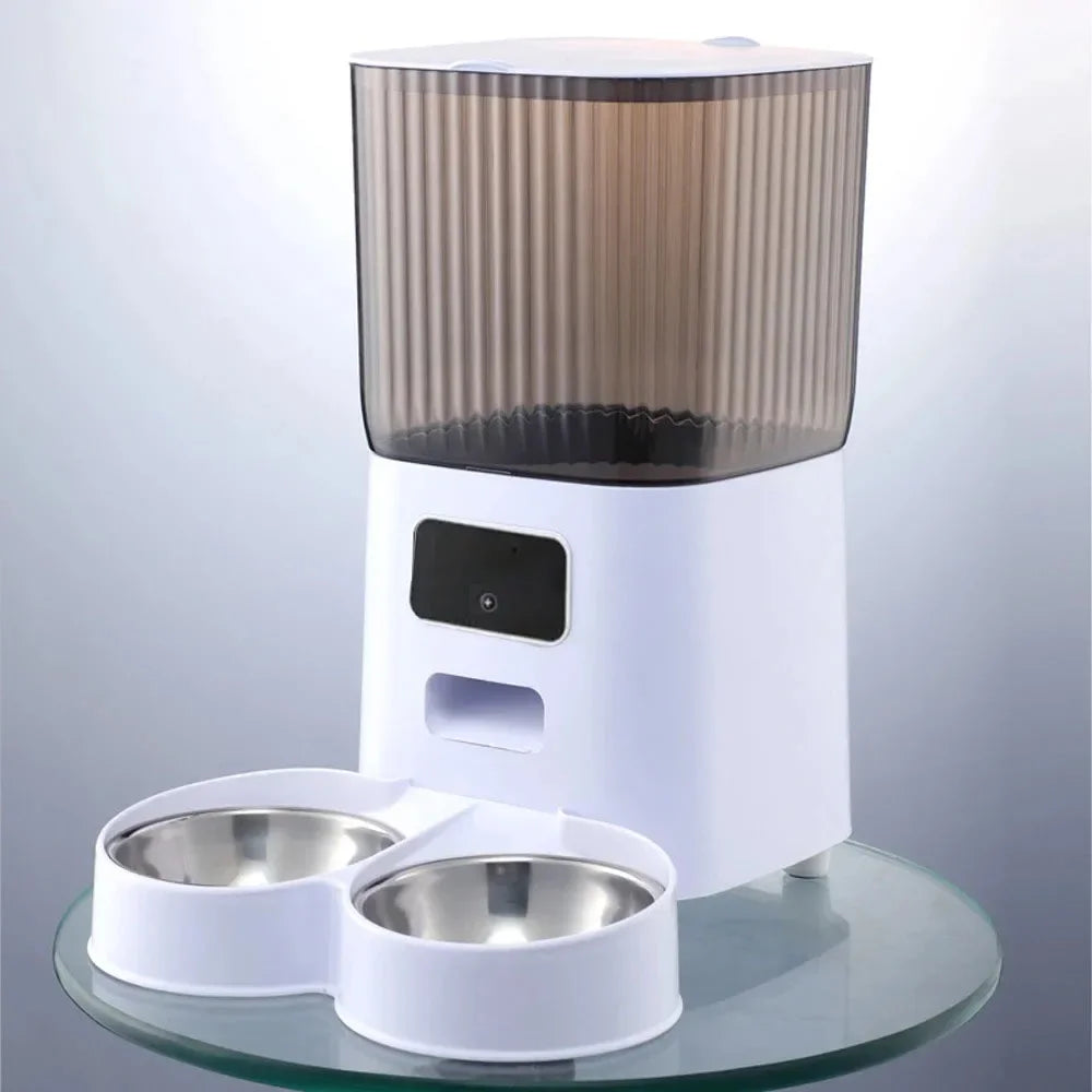 Dispensador Automático de Comida con Cámara para Mascotas
