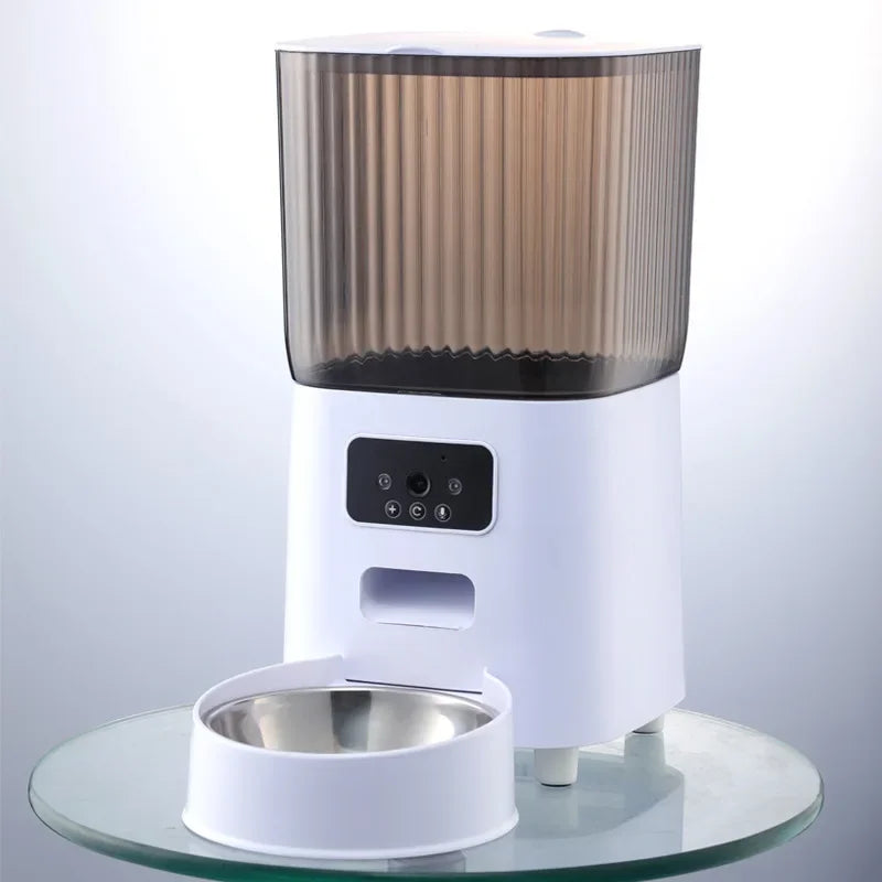 Dispensador Automático de Comida con Cámara para Mascotas