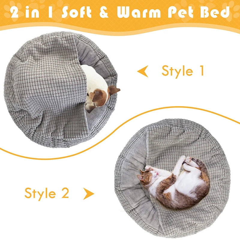 Anti-Anxiety Cave Bed for Dogs and Cats