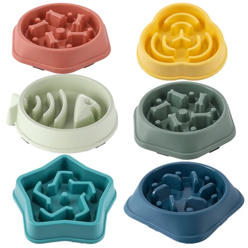 Anti-Gulping Slow Feeder for Dogs and Cats